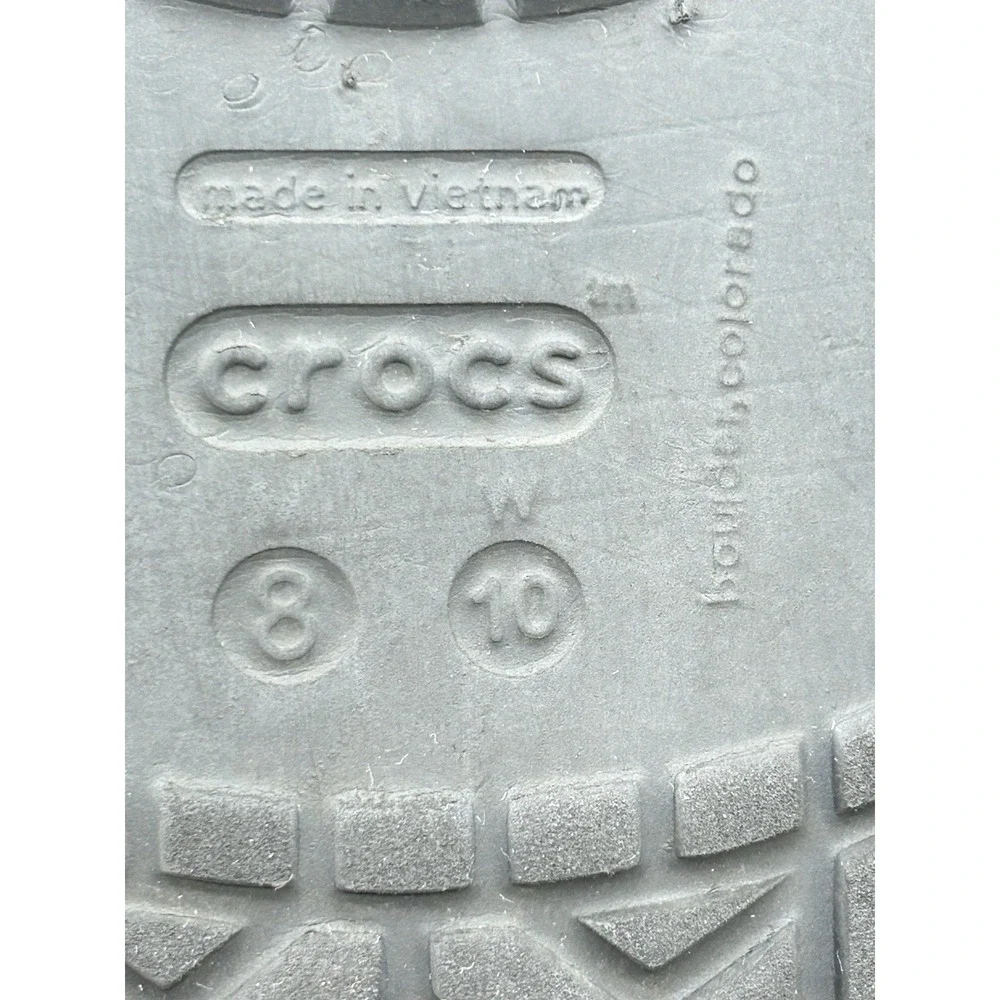 Crocs‎ Crocband II Slides Flip Flops Sandals Slides Black Size Mens 8/Womens 10